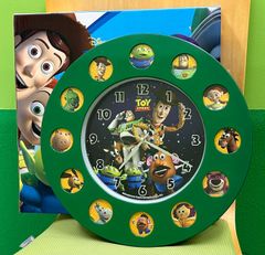 [가] 토이 스토리 벽걸이 시계 그린 가동 TOY STORY Disney PIXAR 디즈니 픽사 월 클럭 원형 상자 첨부 녹색 [7771SS-1] F9