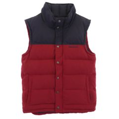 Patagonia メンズ ダウンベスト Mサイズ レッド ネイビー - メルカリ