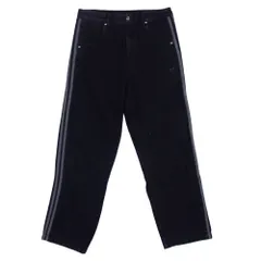 adidas アディダス JC6718 Denim Firebird Pants  デニム ファイヤー バード サイドストライプ ブラックデニム パンツ 32 ブラック系 32【中古】