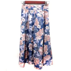 プロポーション ボディドレッシング PROPORTION BODY DRESSING スカート フレア ロング 総柄 S 紺 ネイビー ピンクベージュ /RT