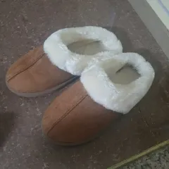 ブラウン ファー ルームシューズ 冬 スリッパ メンズ レディース