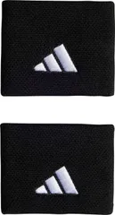 アディダス adidas テニス リストバンド S メンズ レディース 男性 女性 吸湿 吸収力 薄手 ロゴ 刺繍 汗拭き 手首 ソフト 夏 試合 練習 部活動 クラブ活動 サークル スクール  EVJ47 IC3567 ブラック/ブラック/ホ