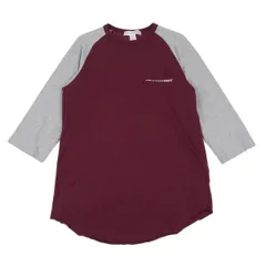 コムデギャルソンシャツCOMME des GARCONS SHIRT ロゴプリントラグランカットソー ボルドーグレーLのサムネイル
