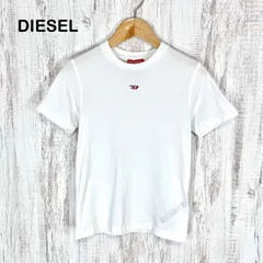 DIESEL ディーゼル ロゴ刺繍 Tシャツ ホワイト キッズ 半袖 トップス 130cm