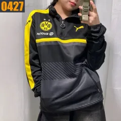 95 PUMA プーマ ボルシア・ドルトムント ハーフジップ トレーナー トラックジャージ M