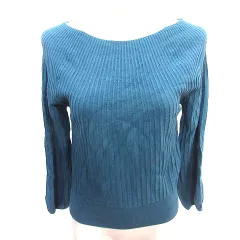 プロポーション ボディドレッシング PROPORTION BODY DRESSING ニット セーター レースアップ 長袖 F 青 ブルー /AU ●RY