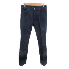 ディーゼルブラックゴールド DIESEL BLACK GOLD デニムパンツ ジーンズ ストレート ライン 切替 ラメ 24 S 紺 ネイビー /MN ●RYのサムネイル