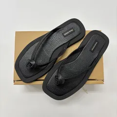未使用 Hender Scheme エンダースキーマ bloom thong ur-s-blt 鼻緒タイプ サンダル 花飾り BLACK サイズ 5 ( 26.5cm ~ 27cm 位 ) 804-0160のサムネイル
