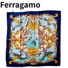 新品未使用】FERRAGAMOスカーフ 花と動物プリント シルク100% - メルカリ