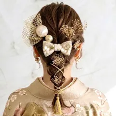 和装ヘッドドレス　七五三 成人式　結婚式　卒業式　前撮り　自宅ヘアセット