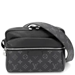ルイヴィトン ショルダーバッグ メンズ タイガラマ アウトドアメッセンジャーPM 斜め掛け モノグラムエクリプス LOUIS VUITTON M30233 ブラック 黒 シルバー金具【中古品】