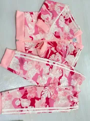 adidas ピンク フラワー トレーニングウェア セット 90サイズ