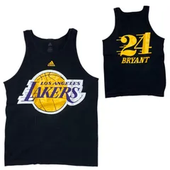 CHM adidas アディダス NBA ロサンゼルス レイカーズ コービーブライアント 24 タンクトップ 黒 ロゴプリント Lサイズ メンズ レディース ユニセックス 古着