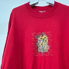 【アメリカ古着】ヴィンテージ風 輸入 プリント ラメ 赤 レッド系 オーバーサイズ インポート 2
