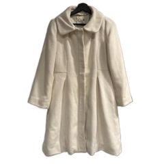 マックス&コー MAX&CO. アンゴラ混 ロングコート 黒 ブラック 42 約L