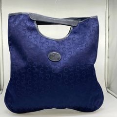極美品 CELINE マカダム柄 トートバッグ ネイビー - メルカリ