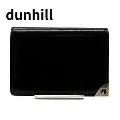 Dunhill ダンヒル カードケース 名刺入れ ブラック シルバー金具