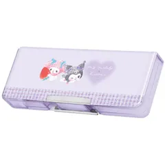 【新品】マイメロディ&クロミ コンパクト両面開きペンケース 女の子　パープル　マイメロ　筆箱　小学生　入園　入学　SANRIO サンリオ