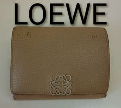 美品✨ロエベ 二つ折り財布 バーティカル アナグラム型押し ロゴ刻印