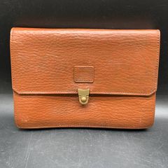 Q422 Burberrys Leather Clutch Bag (Two-Piece Bag) - Brown - Used (Color restoration applied) - Men's/Women's