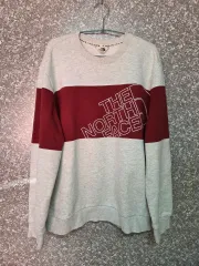 THE NORTH FACE ザノースフェイス マン レッド バイカラー スウェット