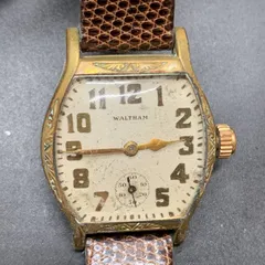R400不動　ウォルサム WALTHAM 腕時計 手巻き スモセコ メンズ 不動 ヴィンテージ　社外ベルトのサムネイル