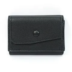 【三重本店】 中古 Valextra | ヴァレクストラ SGNL0026028LRLWF99NN コンパクト パース / 三つ折り財布 レザーウォレット ブラック 【124】のサムネイル