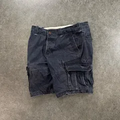 Abercrombie&Fitch アバクロンビーアンドフィッチ ハーフパンツ ショートパンツ カーゴショーツ ボタンフライ  紺 USED/ヴィンテージ加工 メンズ W33 128330130