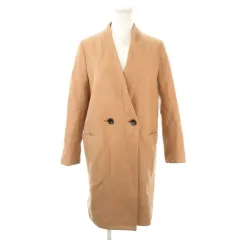 ユナイテッドアローズ A DAY IN THE LIFE UNITED ARROWS コート ウール 36 オレンジ ダブルブレスト 長袖 Vネック /MN31 ■ECA004