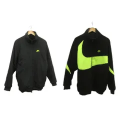 ナイキ NIKE リバーシブルボアジャケット ジャンパー 上着 XXL 黒 ブラック 長袖 スタンドカラー 無地 /YU ■ECA004