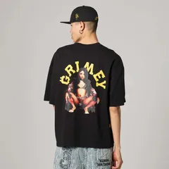 GRIMEY GET MONEY BOXY T-SHIRTS【BLACK】 (M・L・XL)(グライミー 服 通販 メンズ 大きいサイズ Tシャツ プリント デザイン 半袖 ショートスリーブ)のサムネイル