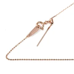 agete アガット K10PG ピンクゴールド スルーネックレス ネックレス 1.1g ～45cm レディース 中古