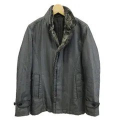 メイルアンドコー MALE & Co. ステンカラーコート M グレー 長袖 ファー付き 無地 ボア /PP ■ECA004