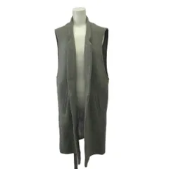 ザラ ベーシック ZARA BASIC ベスト ジレ S グレー ノースリーブ ショールカラー ロング丈 /KK ■GY99のサムネイル