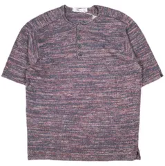 新品 INIS MEAIN イニシュマン アイルランド製 ヘンリーネックリネンニット LINE SHORT SLEEVE SHIRT S1804 S ORCHID パープル セーター 半袖 マーブル プルオーバー トップス g26437のサムネイル