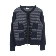 モンクレール MONCLER ダウンジャケット カーディガン 切替 ナイロン ウール ジャケット レディース Used Aのサムネイル