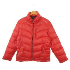 古着 Marmot ダウンジャケット M-3 レッド 軽量 アウトドア Lサイズ 