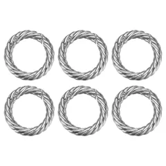 uxcell カラビナ キーホルダー金具 29mm 亜鉛合金 小型 軽量 財布 バッグ アウトドア 鍵 カギ DIYクラフト用 6個 シルバートーン