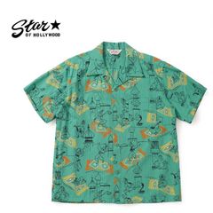 Eanbe アロハシャツ SNACK LILY / MOSS GREEN - メルカリ