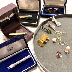 生前整理】【遺品整理】 カフス・ブローチ・ネクタイピンなどのセット