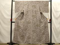 平和屋着物●上質な色無地　立波地紋　伽羅色　西武百貨店扱い　正絹　逸品　AABH7016ck 平和屋着物○上質な色無地 立波地紋 伽羅色 西武百貨店扱い 正絹 逸品