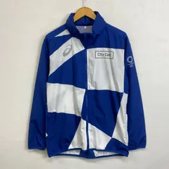 asics アシックス  ジップアップ ジャケット フード 収納 東京2020 オリンピック パラリンピック ボランティア City Cast シティキャスト 公式 ユニフォーム ブルー ホワイト S  D635のサムネイル