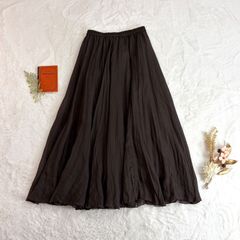 25SS】IENA イエナ ラミー ギャザー プリーツスカート ブラウン 36