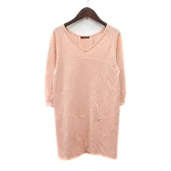 マイダルタニアン my D'artagnan ワンピース ニット ミニ Vネック 長袖 カシミヤ F ベージュ /MN