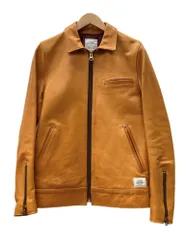 クライミー CRIMIE Leather Jacket レザー ジャケット ジップアップ シングルライダース バイカー 革ジャン アウター マスタード 黄 C1E5-OT13 ジャケット 無地 イエロー Sサイズ 104MT-3051のサムネイル