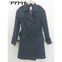 ■ ◎ fredy emue フレディ エミュ NOLLEY'S ライナー付 袖ベルト 長袖 トレンチコート サイズ38 ネイビー レディース  【中古】 【1112180004798】のサムネイル