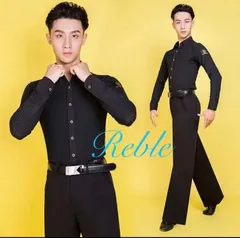 新品 社交ダンス 競技用、練習用、日常用 社交ダンス衣装　 社交ダンスメンズシャツ　男性シャツ 練習 パーティー
