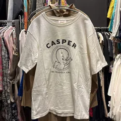 【東あずま店　併売品】　CASPER JOHN　Casper キャスパー Tシャツ メンズ　半袖　ホワイト オフホワイト アイボリー 白 シロ　Lサイズ　映画　アニメ　FRIENDLY　Ghostのサムネイル