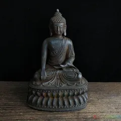 鉄器 鉄仏 睡仏 釈迦牟尼仏像 工芸品 美術品 置物 上品】鉄仏 釈迦牟尼坐像 置物 仏教美術 工芸品 インテリア zw427