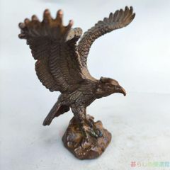 上品】銅製 鷹 置物 文房具 茶道具 工芸品 インテリア zw427 - メルカリ